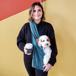 Dog Sling Carrier – Peacock Blue